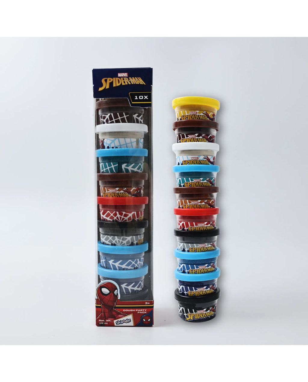 Spider-Man Dough Party Pack 100464 | 10 Color Modeling Dough Set for Kids 3+