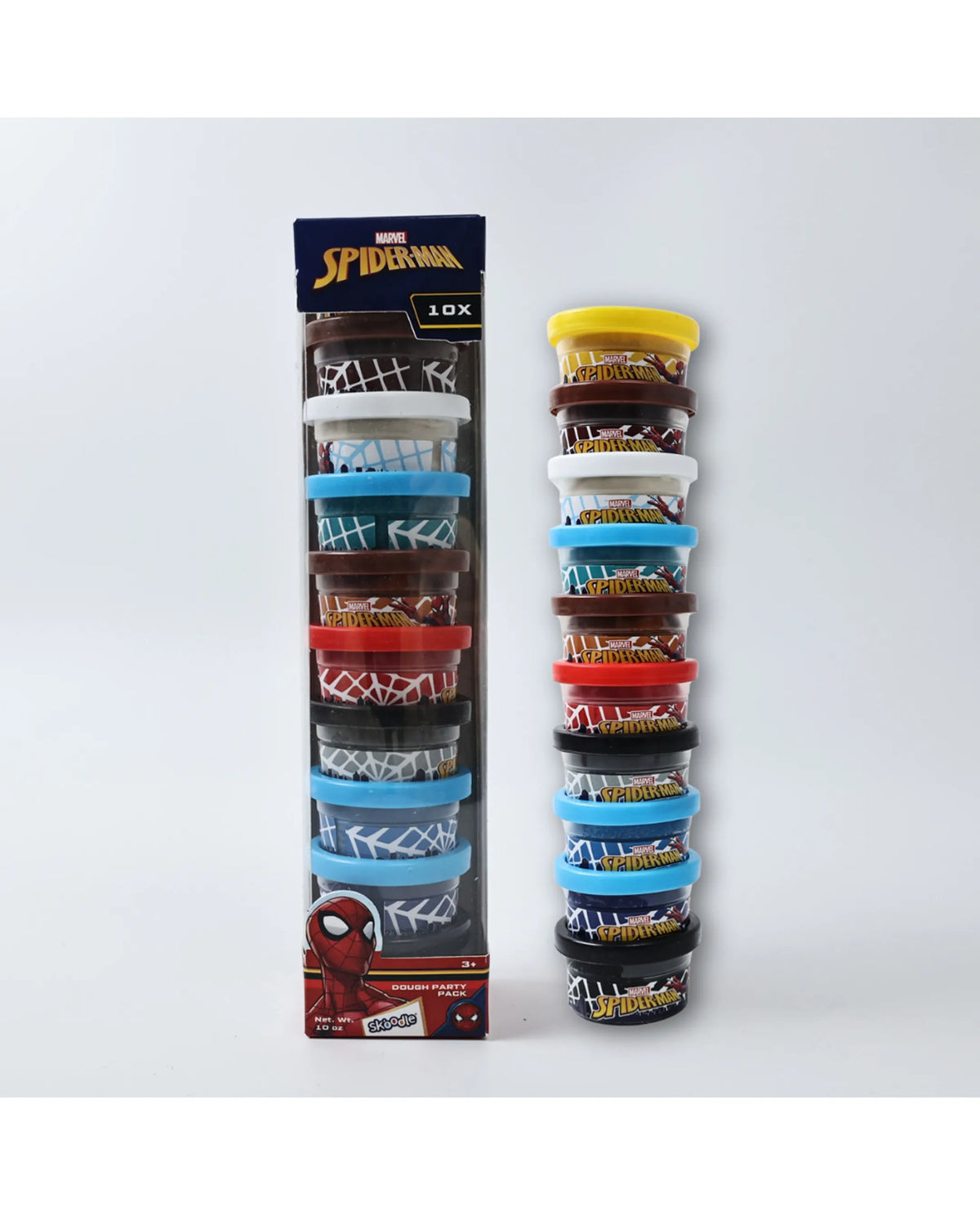 Spider-Man Dough Party Pack 100464 | 10 Color Modeling Dough Set for Kids 3+