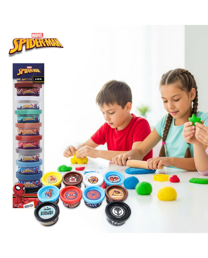 Spider-Man Dough Party Pack 100464 | 10 Color Modeling Dough Set for Kids 3+