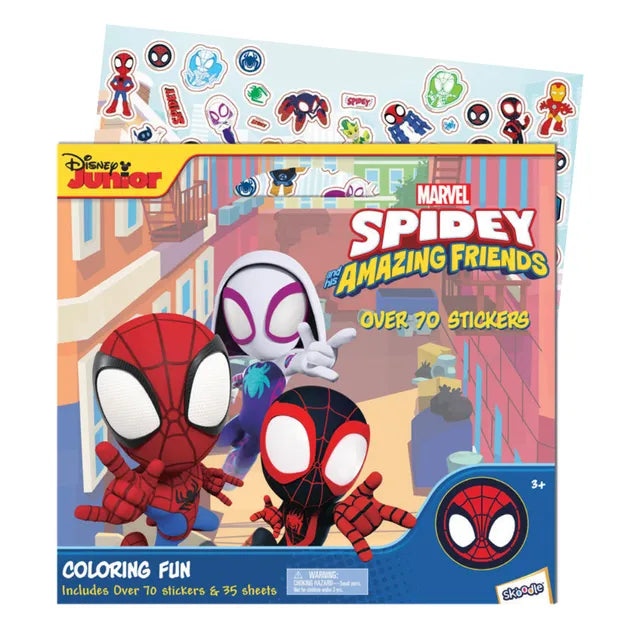 Spidey Coloring & Activity Pad with 70+ Stickers – Superhero Coloring Book for Kids