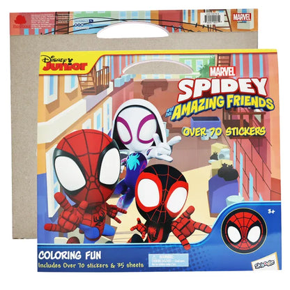 Spidey Coloring & Activity Pad with 70+ Stickers – Superhero Coloring Book for Kids