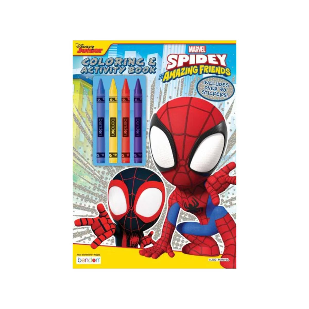 Disney Jr Spidey and His Amazing Friends Coloring & Activity Book with Crayons and Stickers