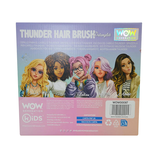 فرشاة شعر ثاندر من WOW Generation – فرشاة فك تشابك الشعر على شكل صاعقة للأطفال