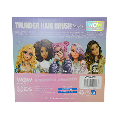 WOW Generation Thunder Hair Brush – Lightning Shaped Detangling Hair Brush for Kids