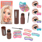 TOPModel Eyebrow Stamp Set – Brow Stencils, Powder & Brush Kit