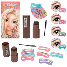 TOPModel Eyebrow Stamp Set – Brow Stencils, Powder & Brush Kit