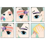 TOPModel Eyebrow Stamp Set – Brow Stencils, Powder & Brush Kit