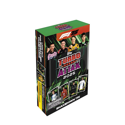 Topps Turbo Attax Formula 1 2025 Mega Lightning Lids Tin – 60 Cards with Exclusive Limited Editions