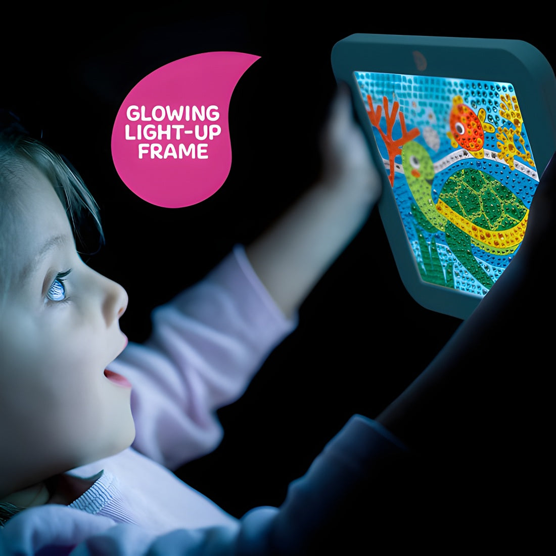 Discovery Dazzle Art Light-Up Diamond Painting Kit – Sea Turtle