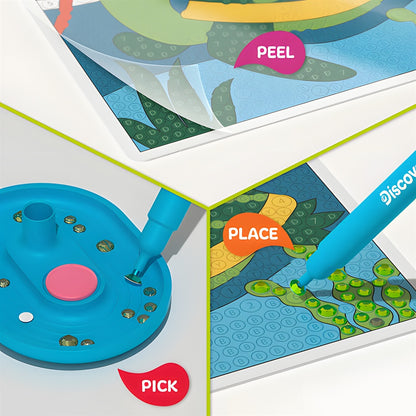 Discovery Dazzle Art Light-Up Diamond Painting Kit – Sea Turtle