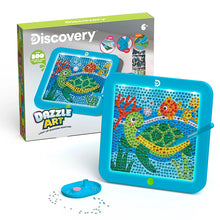 Discovery Dazzle Art Light-Up Diamond Painting Studio – Sea Turtle Craft Kit with 800+ Gems