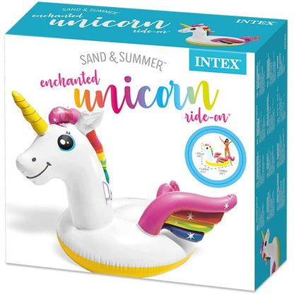 عوامة مسبح قابلة للنفخ يونيكورن من Intex للأعمار 3 سنوات فما فوق