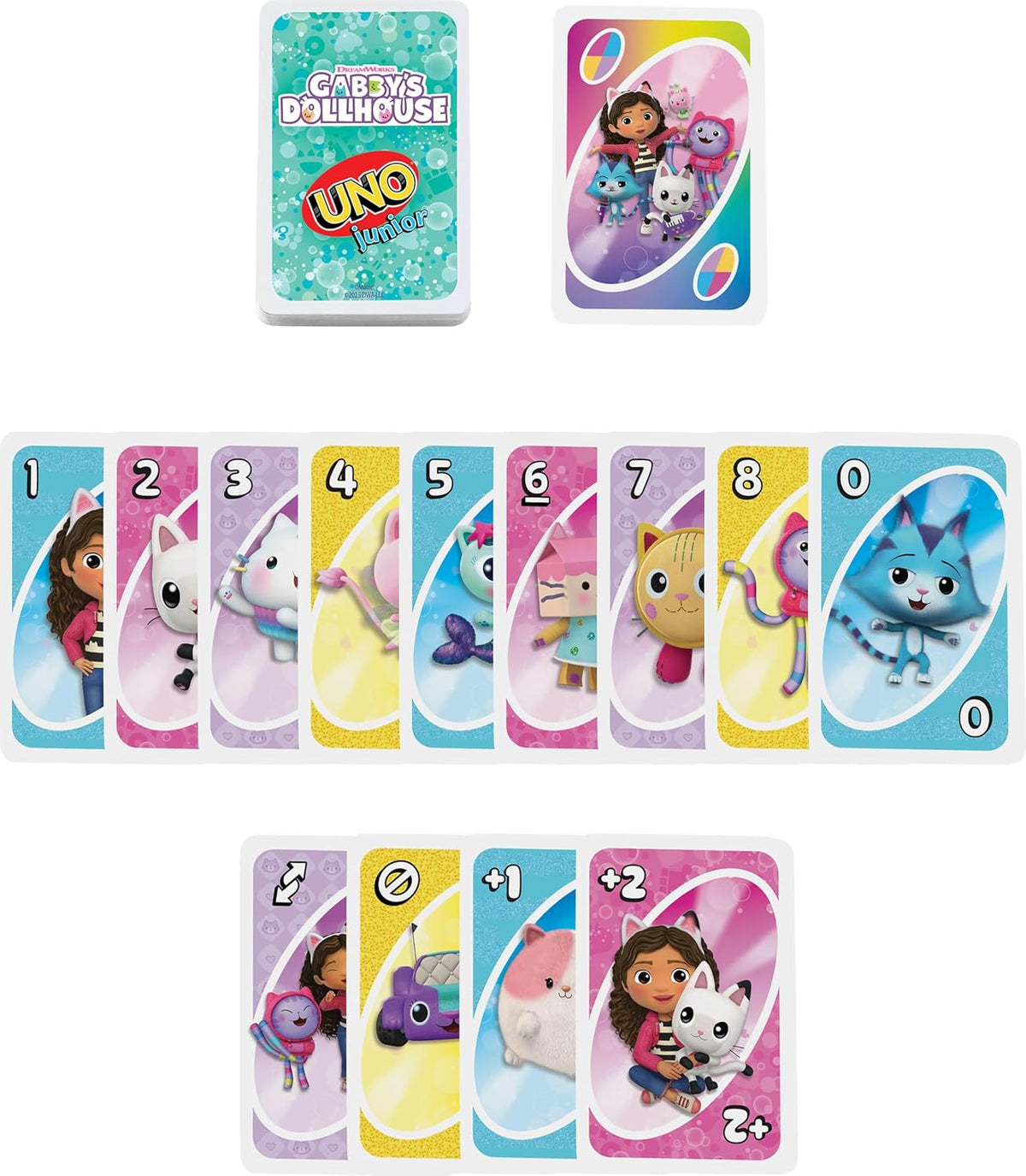 UNO Junior Gabby’s Poppenhuis Card Game for Kids 3+