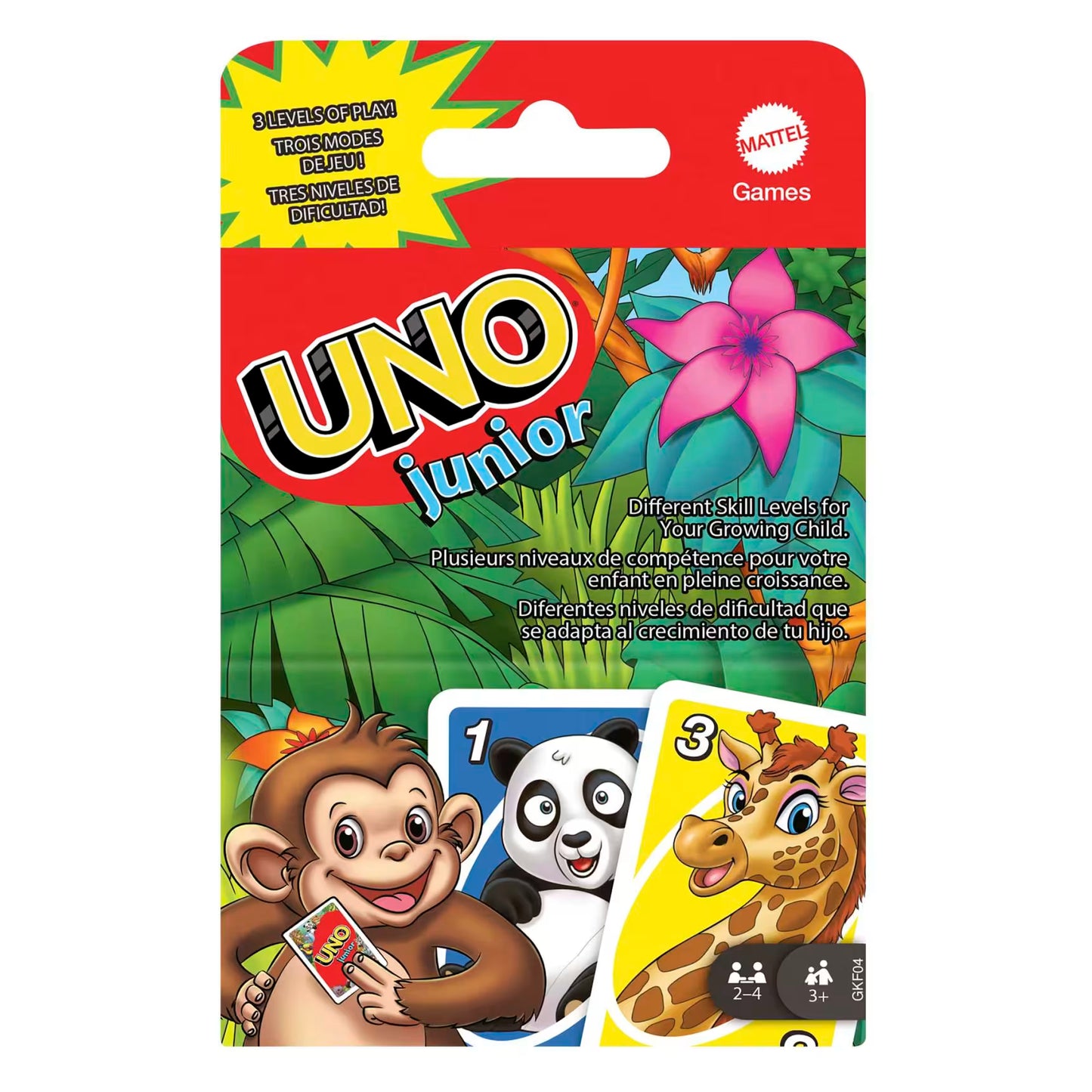 UNO Junior 2.0 Card Game for Kids Ages 3+