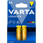 VARTA Longlife AA Alkaline Batteries – 2 Pack LR6 1.5V