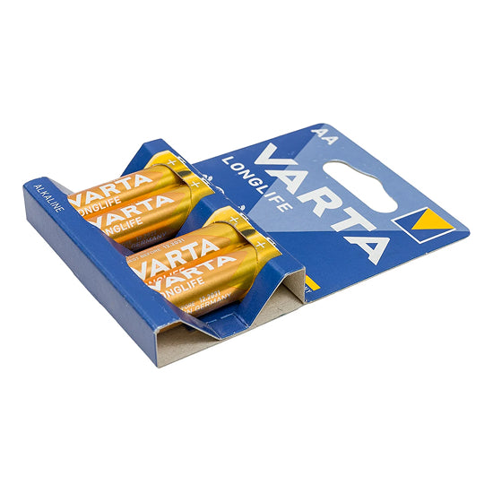 VARTA Longlife AA Alkaline Batteries – 4 Pack LR6 1.5V