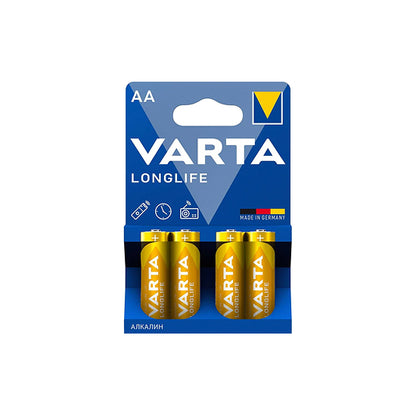 VARTA Longlife AA Alkaline Batteries – 4 Pack LR6 1.5V