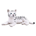 MOJO White Tiger Cub Laying Down Figure Hand-Painted Wildlife Model