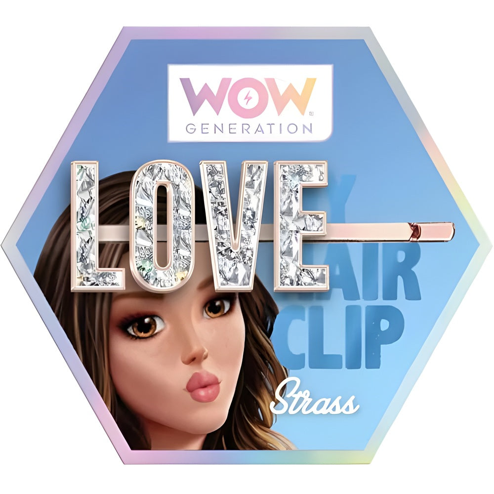 WOW Generation Glitter Hair Pins with Message Assorted