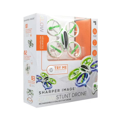 Sharper Image Drone Stunt Glow LED 5inch RC Drone