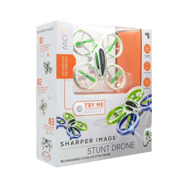 Sharper Image Drone Stunt Glow LED 5inch RC Drone