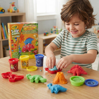 Crayola Silly Scents Dino Adventure Mold N’ Play Set