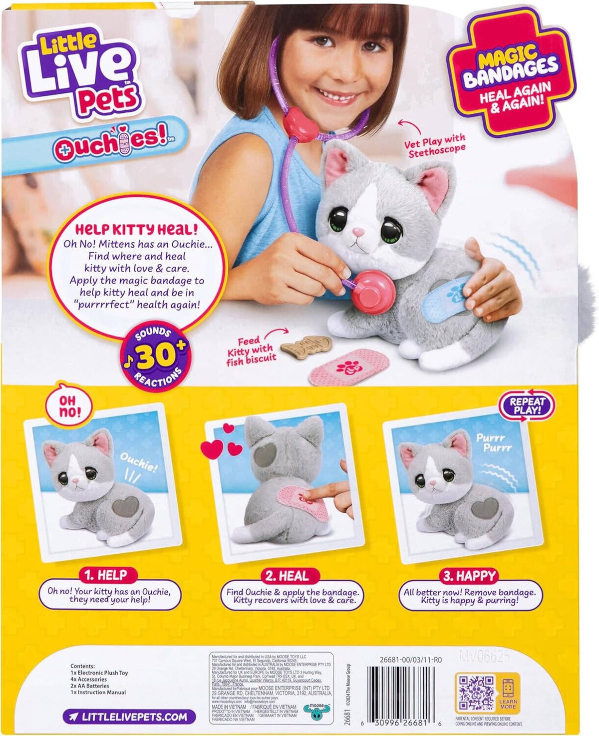 LLP OUCHIES PK MITTENS (KITTY) - 630996266816