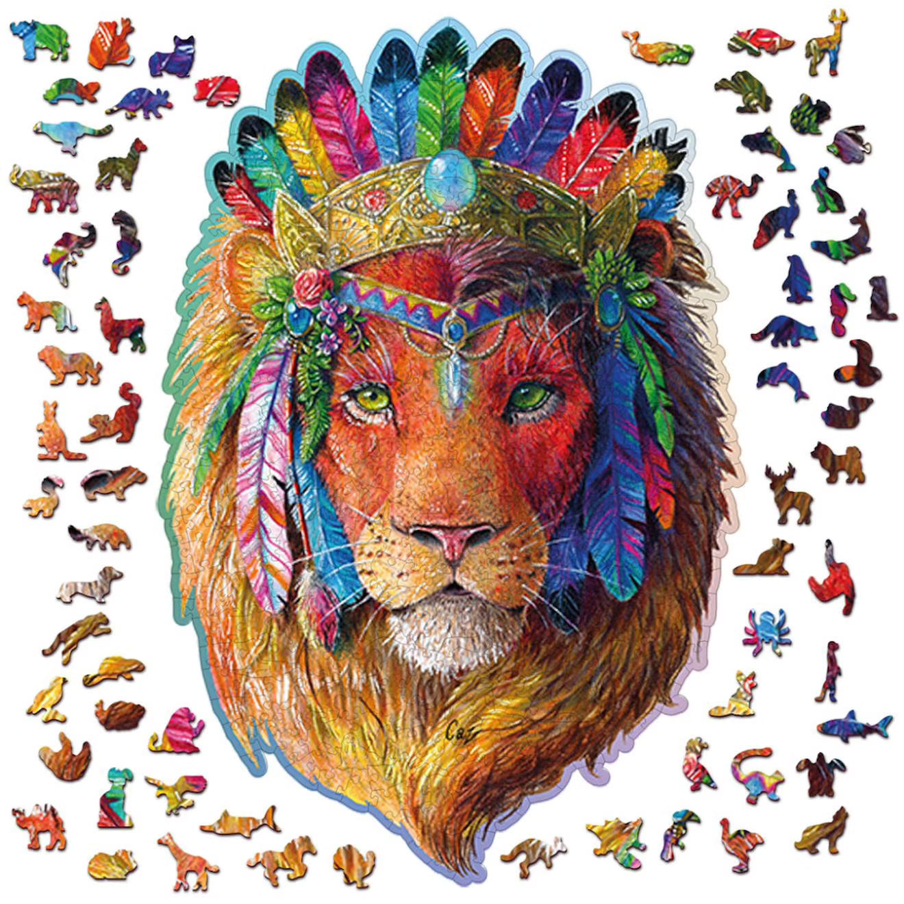 Wooden City Mystic Lion Wooden Puzzle L 250 Pieces