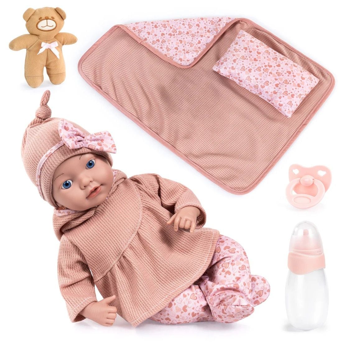 Bayer Baby Doll Reborn 38Cm With Blanket & Pillow
