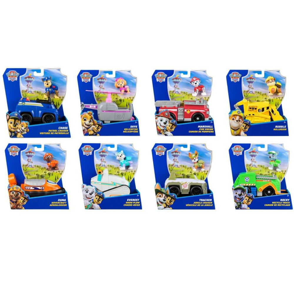 PAW Patrol Basic Vehicle Assortment with Figure Toy Car & Pup