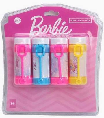 Barbie Bubble Bottle 4Pk