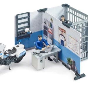 Bworld Police station with police motorbike