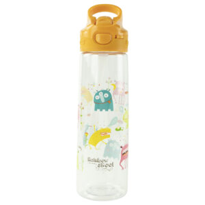 Rainbow Skool Straw Kids Water Bottle – Orange Monster (750ml)