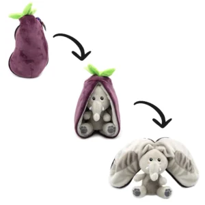 VEGGIE PLUSH VELVET THE ELEPHANT / EGGPLANT