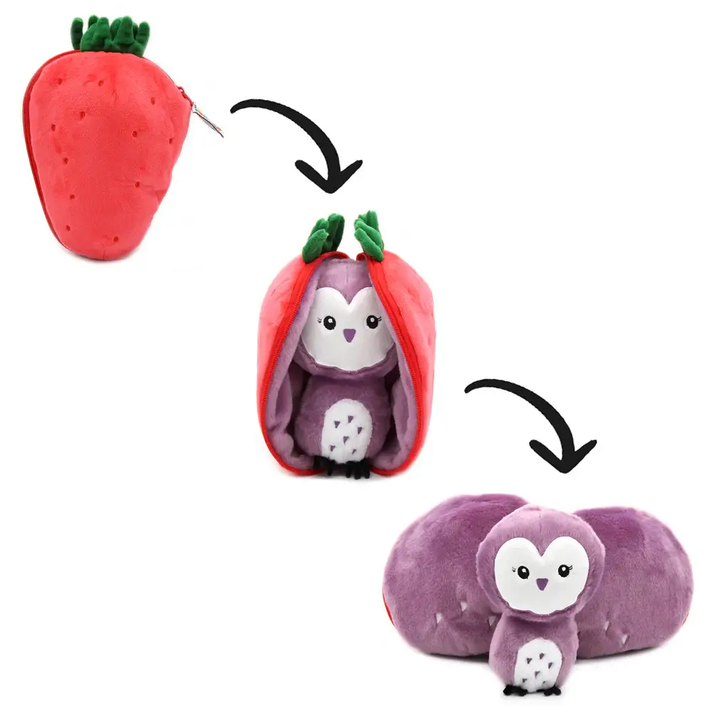 VEGGIE PLUSH VIOLET THE OWL STRAWBERRY