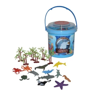 13 pcs ocean animal playset in bucket