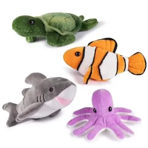 4 pcs Ocean Animals in open touch box