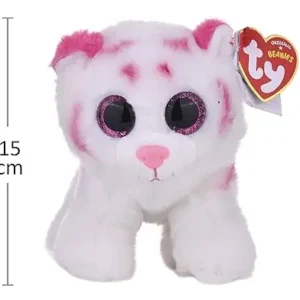 BEANIE BOOS TIGER TABOR PINK/WHT 3"