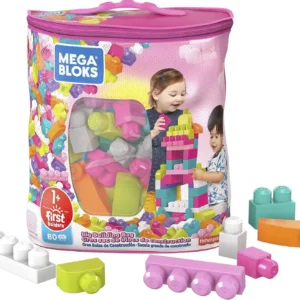 MB First Builders Big Building Bag 80pcs Pink
