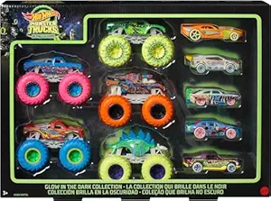 Hot Wheels Monster Trucks 1:64 Glow in the Dark Car & Truck Multipack