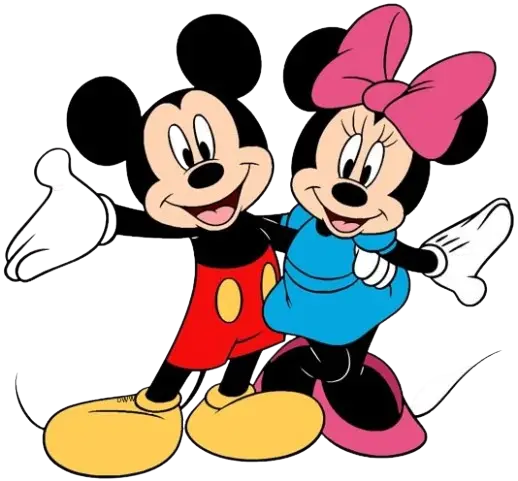 Mickey and Minnie Mouse