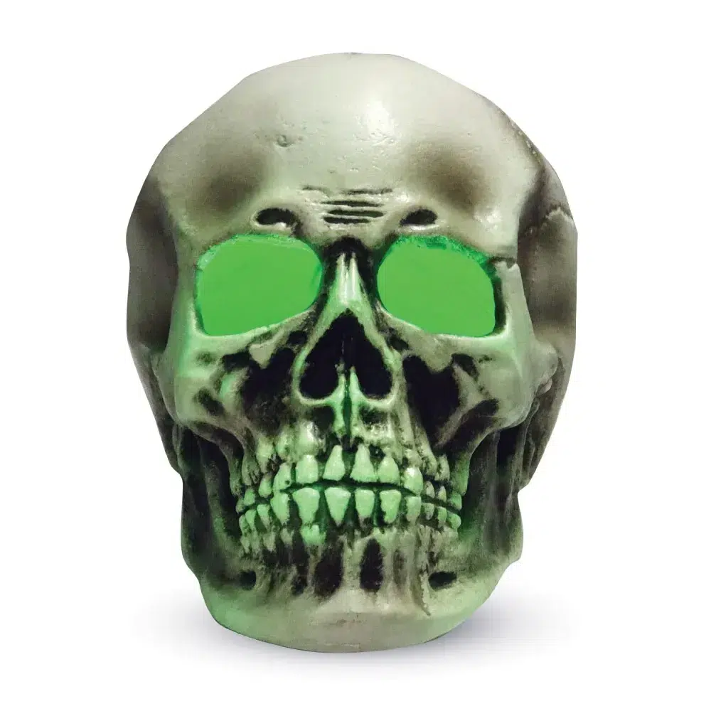 GREEN LIGHT-UP SKULL